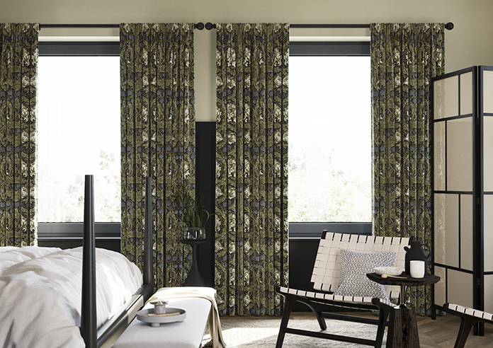 William Morris At Home African Marigold Velvet, Cornflower - Made to Measure Curtains - Image 3